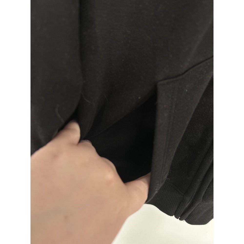 SKIMS Cotton Fleece Classic Full Zip Up Hoodie Womens Small Onyx Black Jacket - Picture 5 of 8
